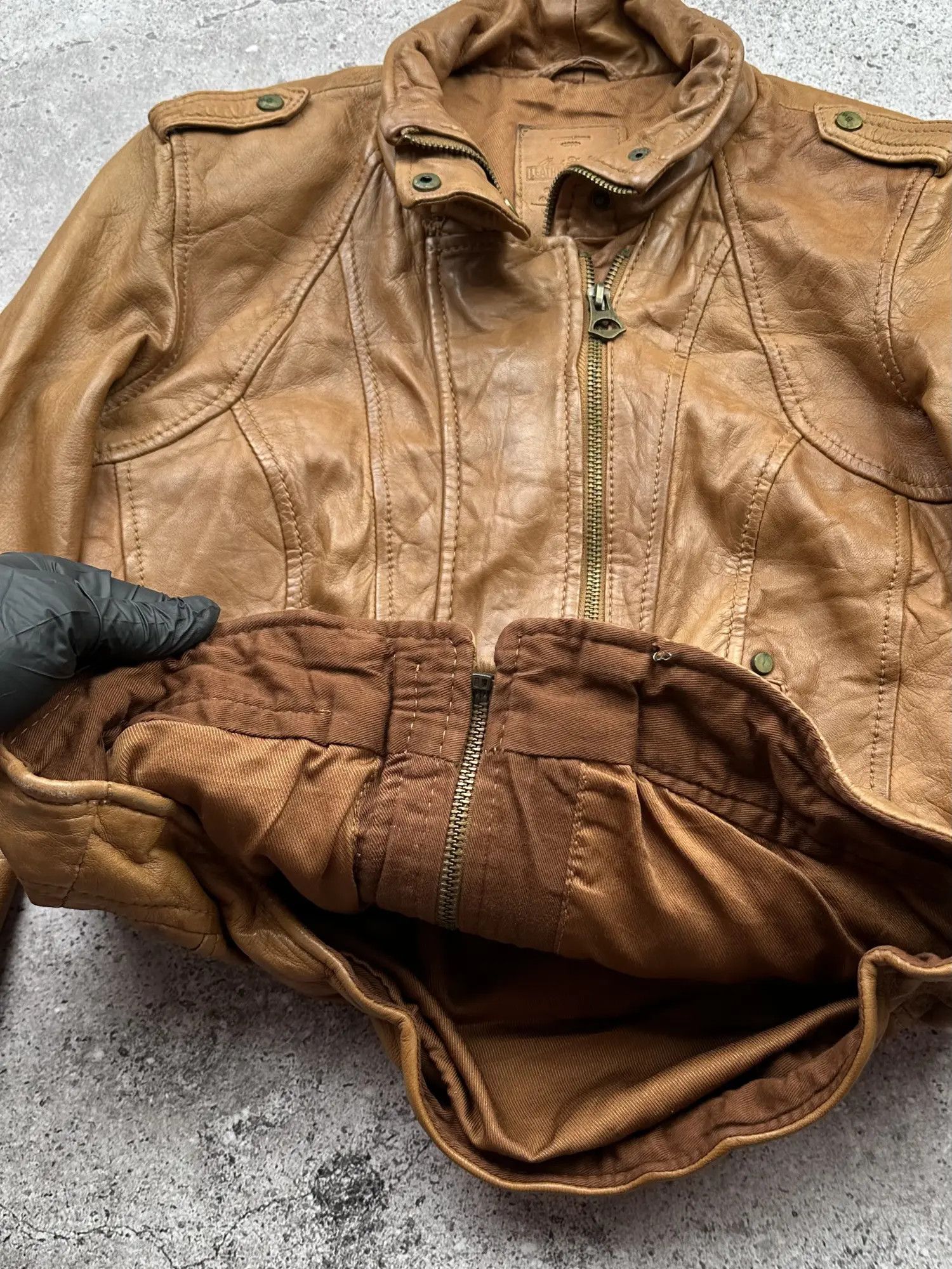 Japanese Brand Vintage Leather Jacket C171(V49) Size M / US 6-8 / IT 42-44 - 4 Thumbnail