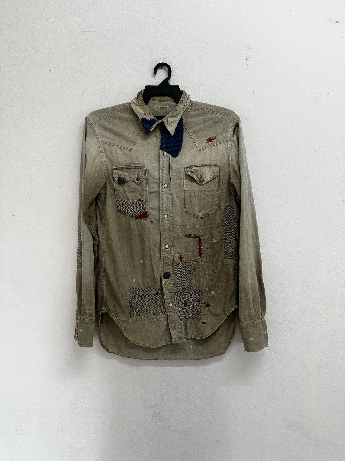 Kapital Kapital summer 2012 indigo indio boro western shirt Size US XL / EU 56 / 4 - 2 Thumbnail