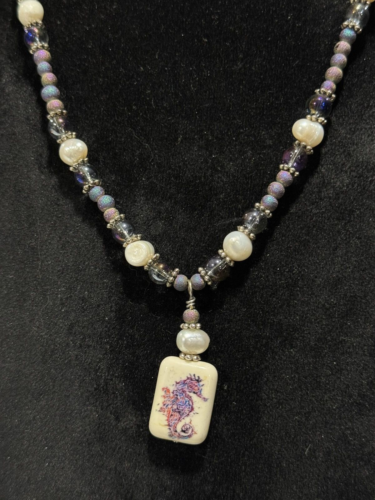 Jewelry Genuine Fresh Water Pearl with Sea horse necklace Size ONE SIZE - 3 Thumbnail