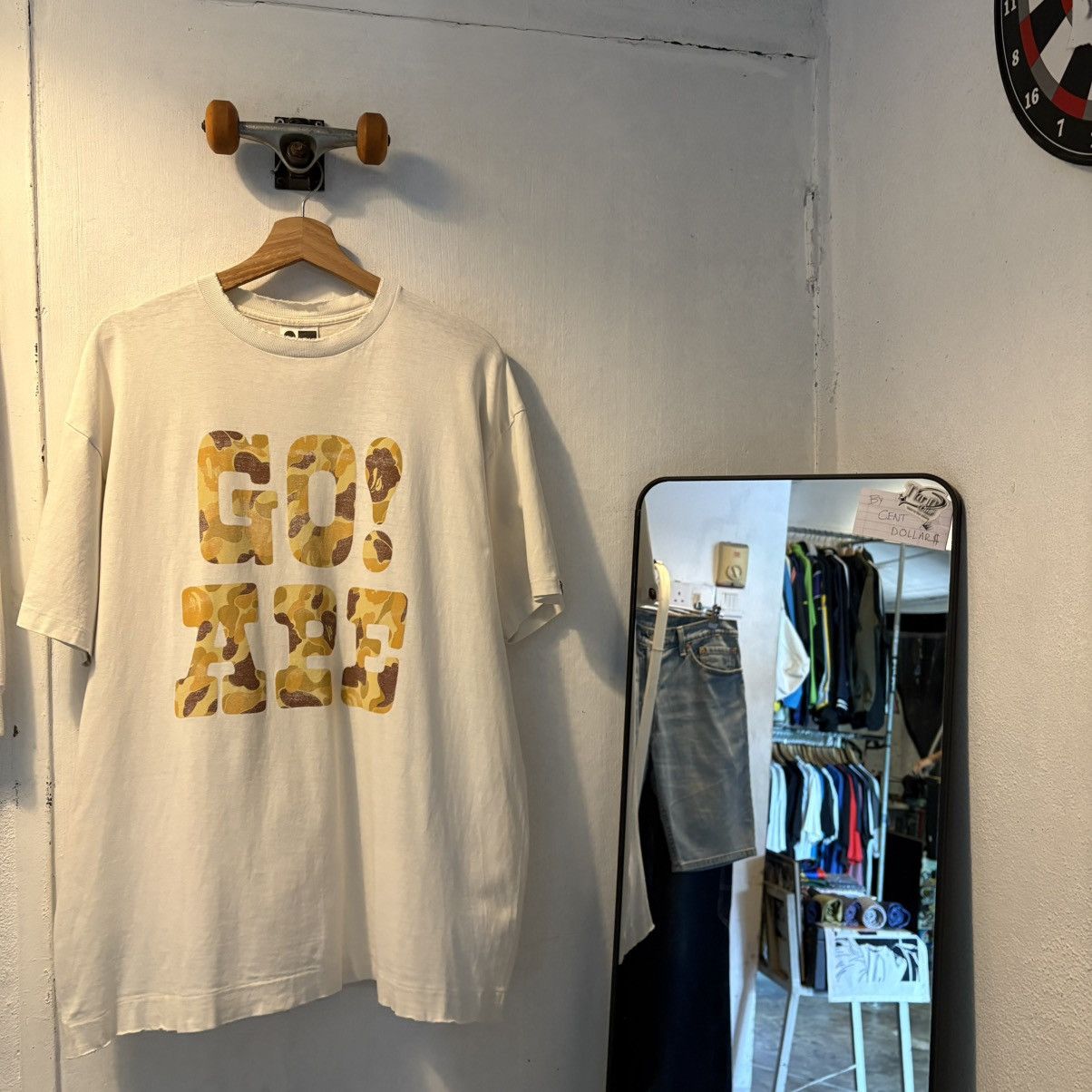 Bape Beautiful Distress A Bathing Ape Go Bape Tee Camo Print Size US M / EU 48-50 / 2 - 1 Thumbnail