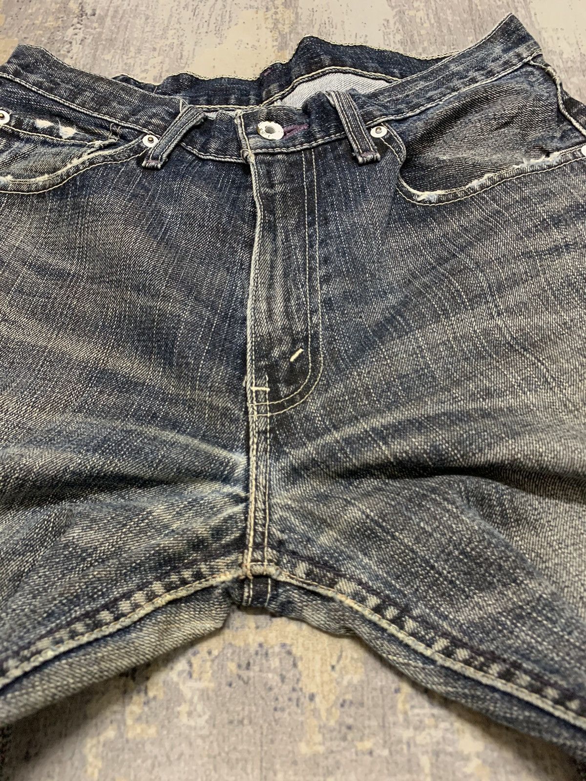 Levi's Vintage Levis 502 Distressed Denim Jeans 31x33.5 Size US 31 - 7 Thumbnail