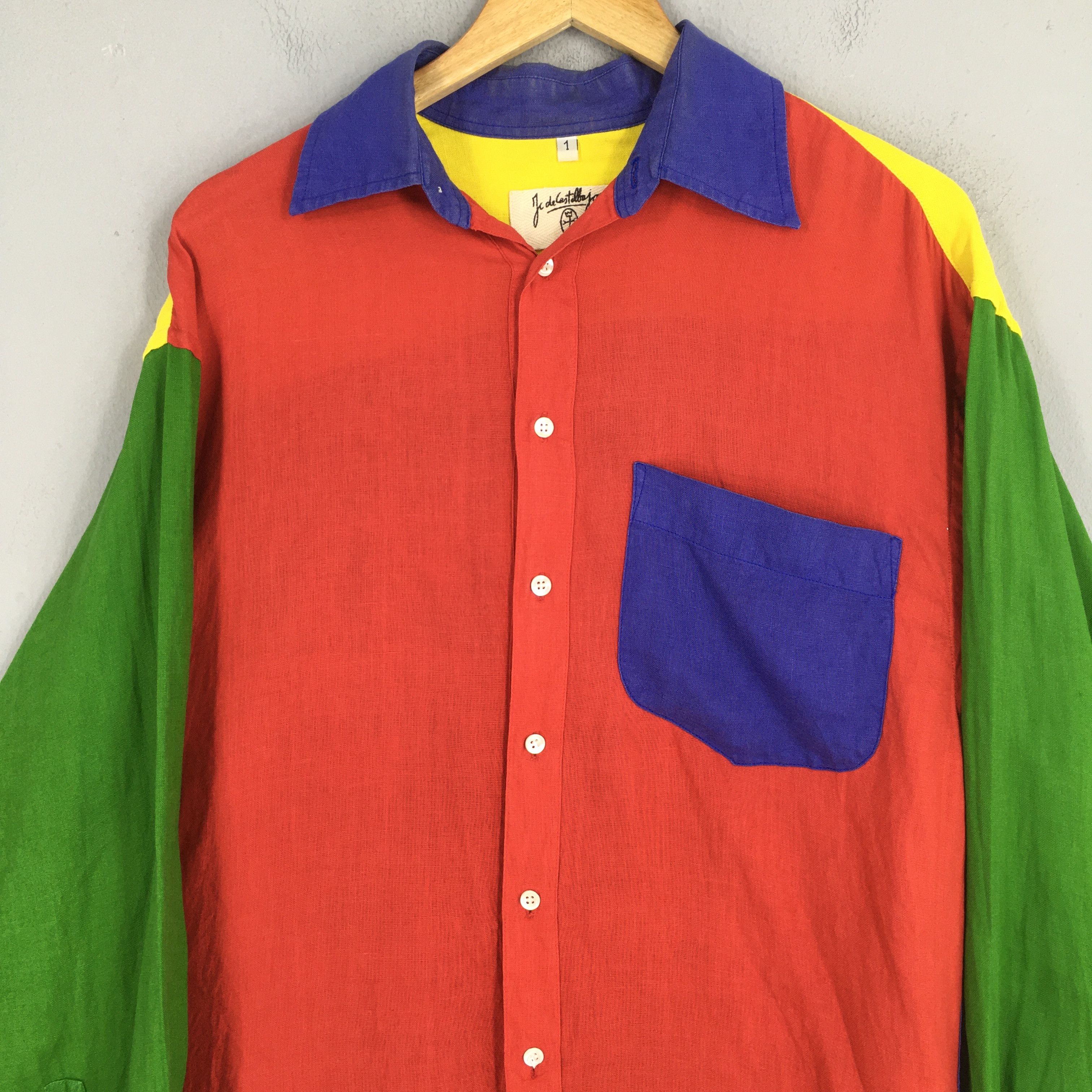 Jean Charles De Castelbajac Vintage 1990s Jc De Castelbajac Linen Shirt Medium Size US M / EU 48-50 / 2 - 2 Thumbnail