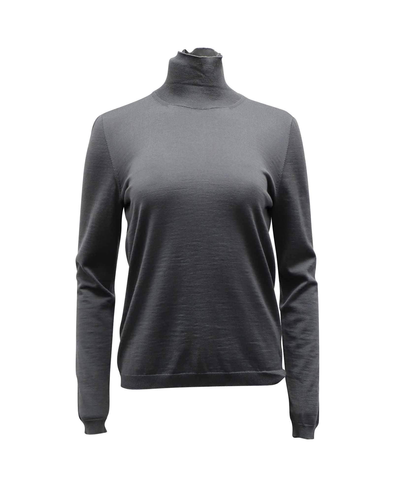 Marni Marni Long Sleeve Turtleneck Sweater in Grey Wool Size S / US 4 / IT 40 - 1 Thumbnail