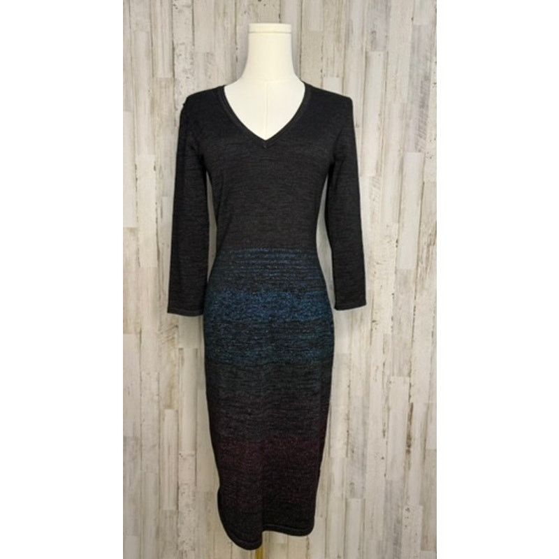 Trina Turk Trina Turk Women's Black Space-Dye Ombre Sweater Dress Size S / US 4 / IT 40 - 2 Thumbnail