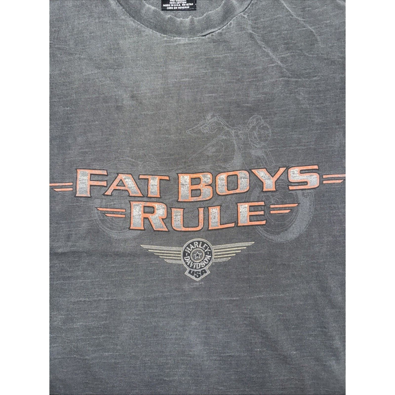 Harley Davidson × Vintage Harley Davidson T-Shirt Made In USA XL Black 22x26.5 Size US XL / EU 56 / 4 - 2 Thumbnail
