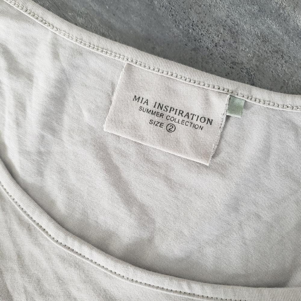 Designer Light Taupe Asymmetrical Mia Inspiration Tank Size XS / US 0-2 / IT 36-38 - 4 Thumbnail