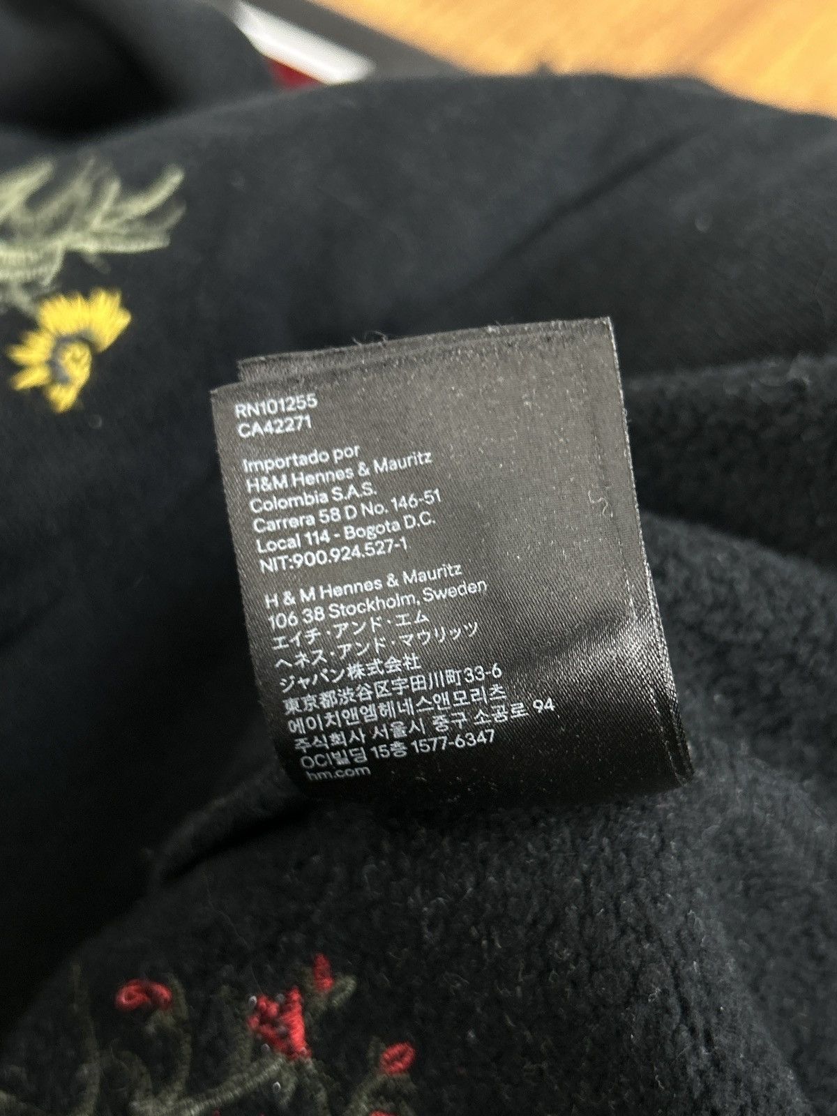 Erdem Erdem x H&M FW17 Floral Flower Embroidery Hoodie Black S Size US S / EU 44-46 / 1 - 11 Thumbnail