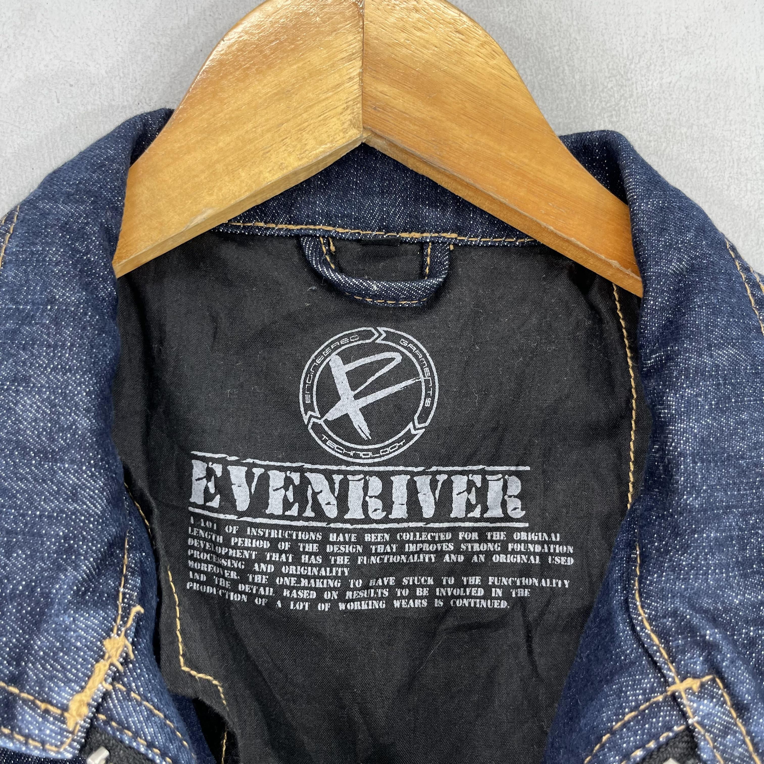 Japanese Brand × Vintage VintageENRIVER Denim Trucker Zipper Dark Washed Jacket Size US M / EU 48-50 / 2 - 7 Thumbnail