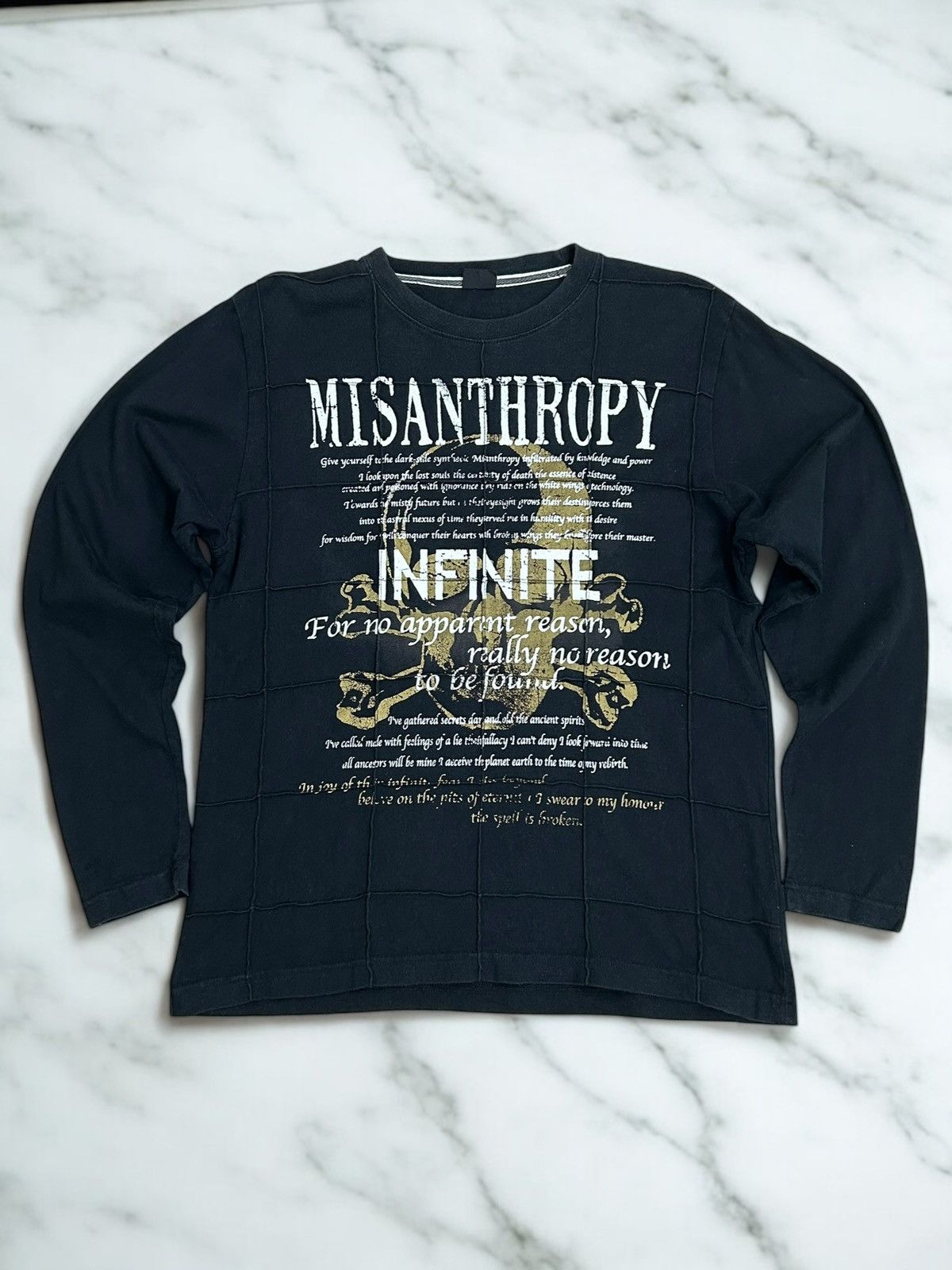 Designer × Japanese Brand Element Dark Gothic Grunge Long Sleeve–Misanthropy Aesthetic Size US M / EU 48-50 / 2 - 1 Thumbnail