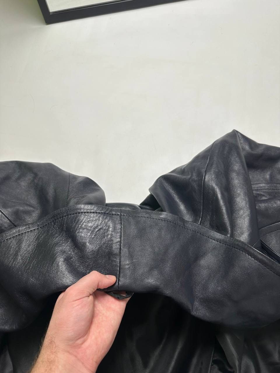 80s Vintage Leather trench-coat Matrix Rare Made in Spain