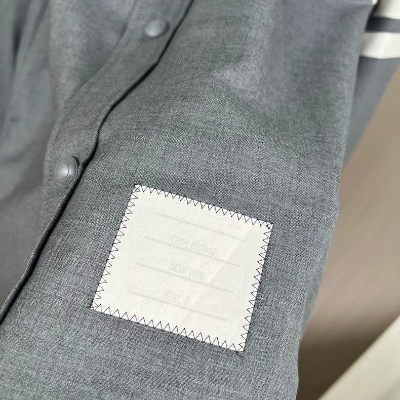 Thom Browne Thom Browne size3 Wool striped shirt jacket Size US L / EU 52-54 / 3 - 4 Thumbnail