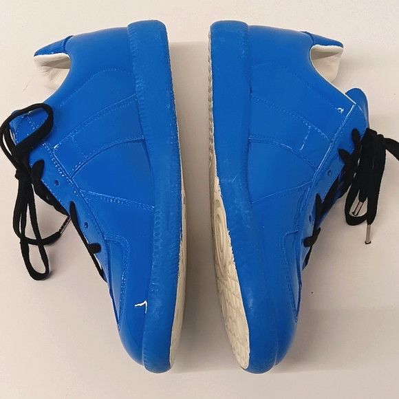 Maison Margiela Maison Margiela Blue Patent "The Replica" Low Sneakers -EU37 Size US 7 / IT 37 - 6 Thumbnail