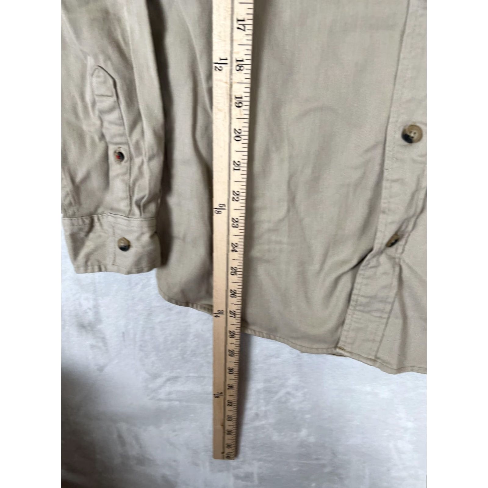 Wrangler Wrangler Shirt Mens Small Beige Twill Long Sleeve Button Front Casual Workwear Size US S / EU 44-46 / 1 - 4 Thumbnail