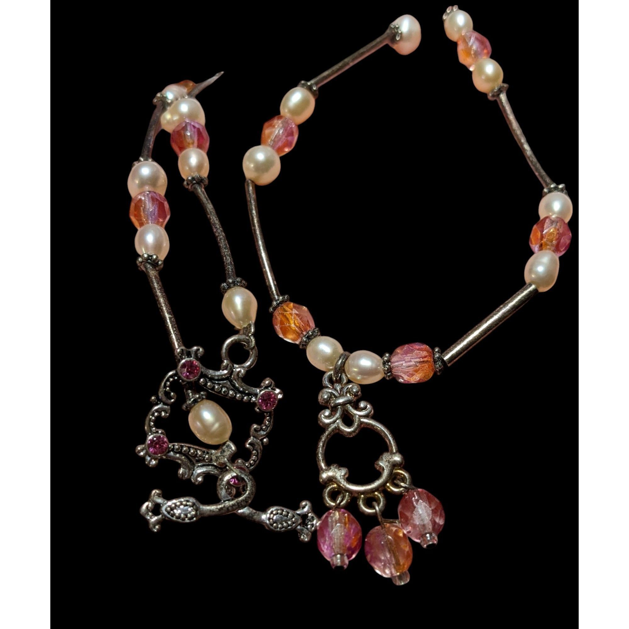 Other Coquette Pink And Silver Pearl Beaded Necklace Size ONE SIZE - 3 Thumbnail