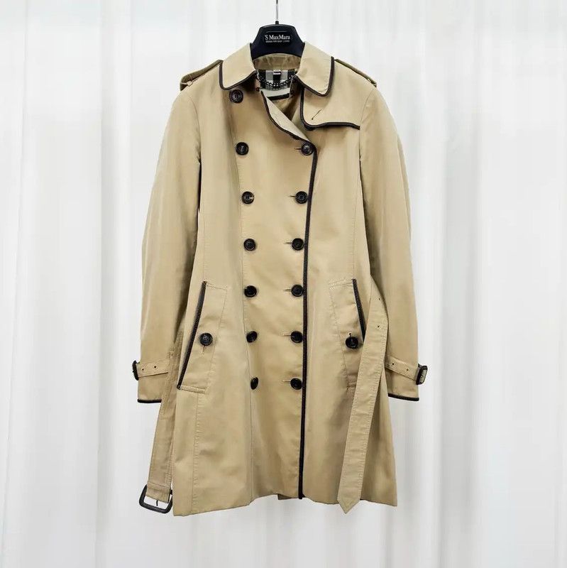 Burberry Burberry Khaki Cotton Double-Breasted Trench Coat Size M / US 6-8 / IT 42-44 - 1 Thumbnail