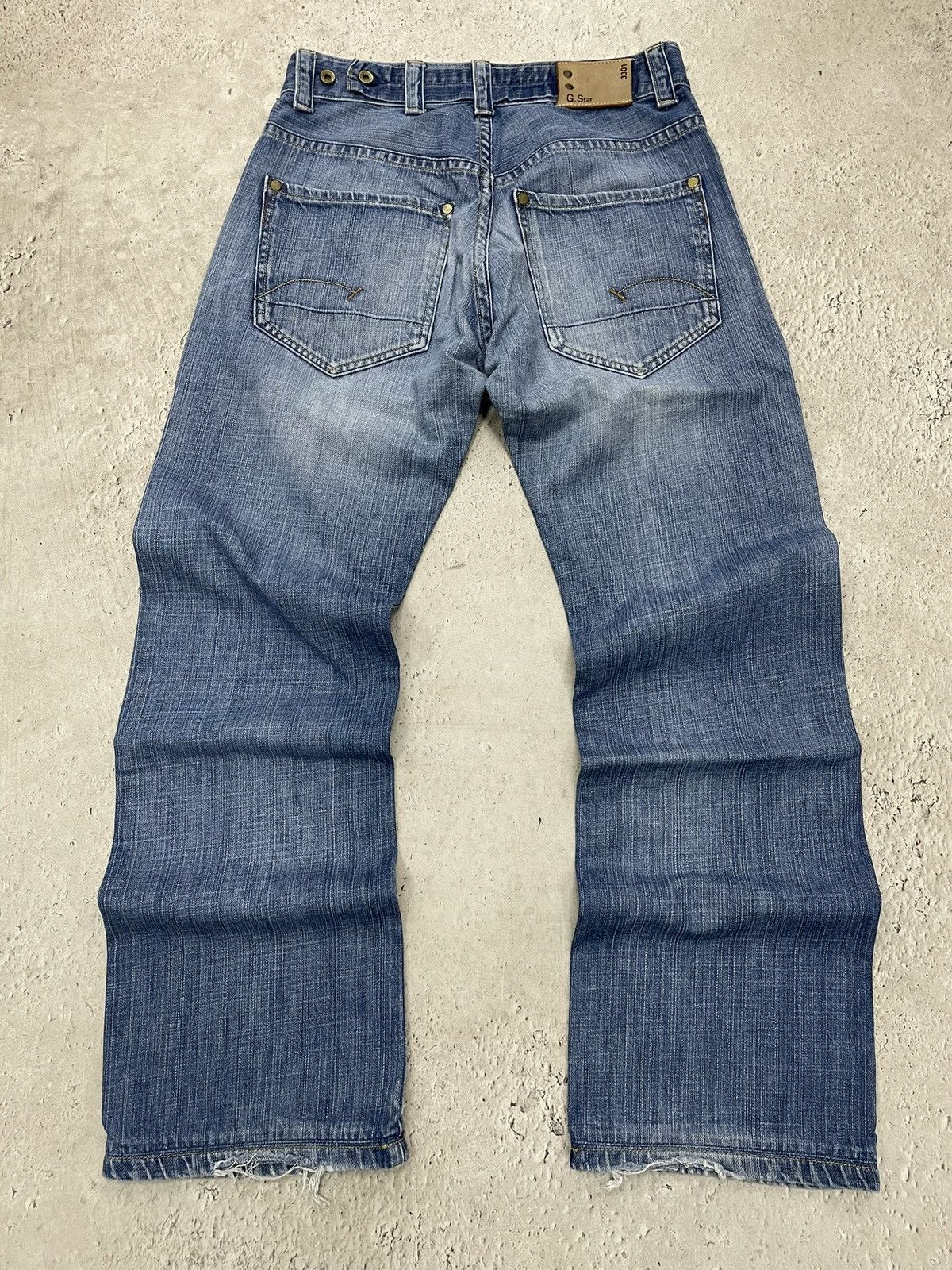 G-Star G-Star faded flared blue denim pants Y2K utility streetwear Size US 31 - 10 Thumbnail
