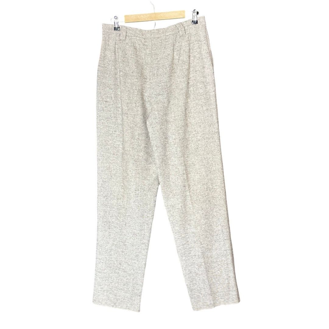 Other Vintage Wool Tweed Wide Leg Pleated Trousers Size 34" / US 12 / IT 48 - 1 Thumbnail