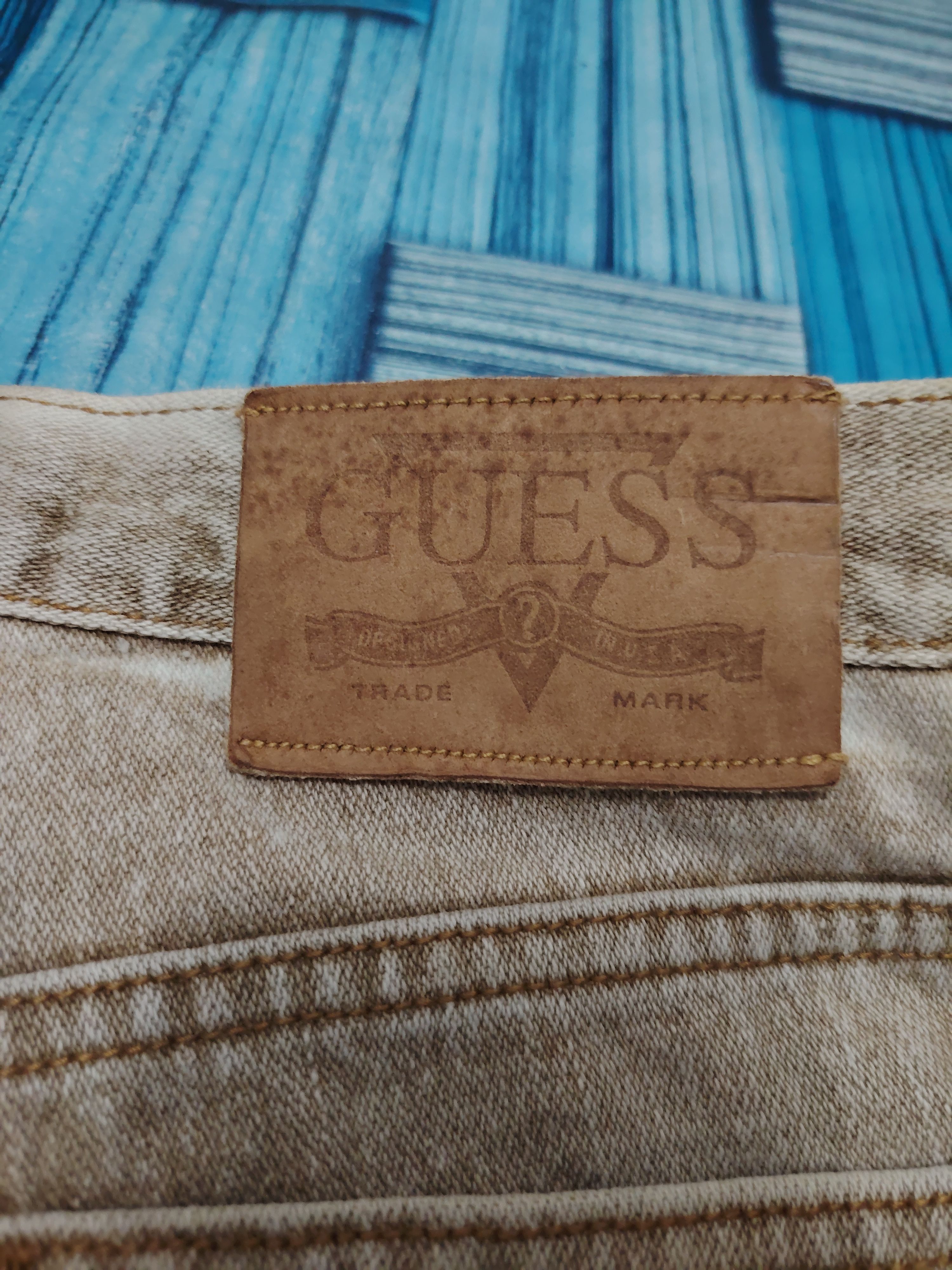 Guess Vtg 90's Guess u.s.a. Distressed Jeans Size US 33 - 17 Thumbnail