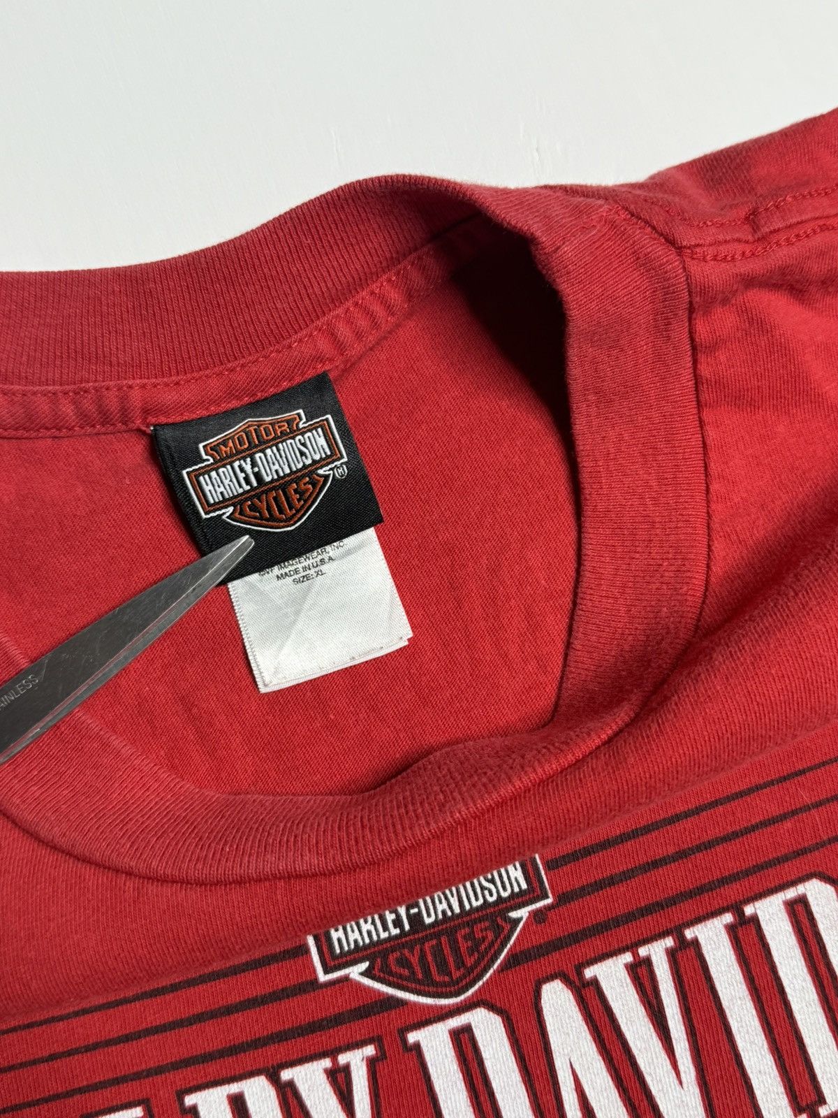 Harley Davidson VINTAGE 2009 Harley Feel The Power Tee “Red” (XL) PREOWNED Size US XL / EU 56 / 4 - 6 Thumbnail