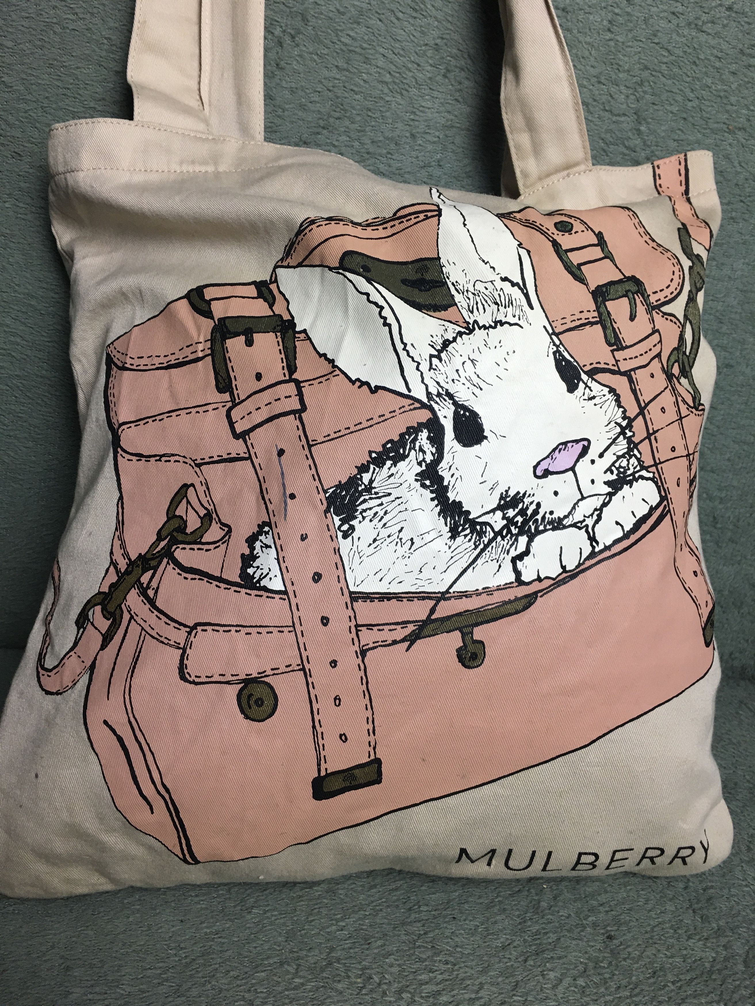 Mulberry RARE Mulberry Bunny Canvas Tote Bag S/S Collection 2011 Size ONE SIZE - 6 Thumbnail