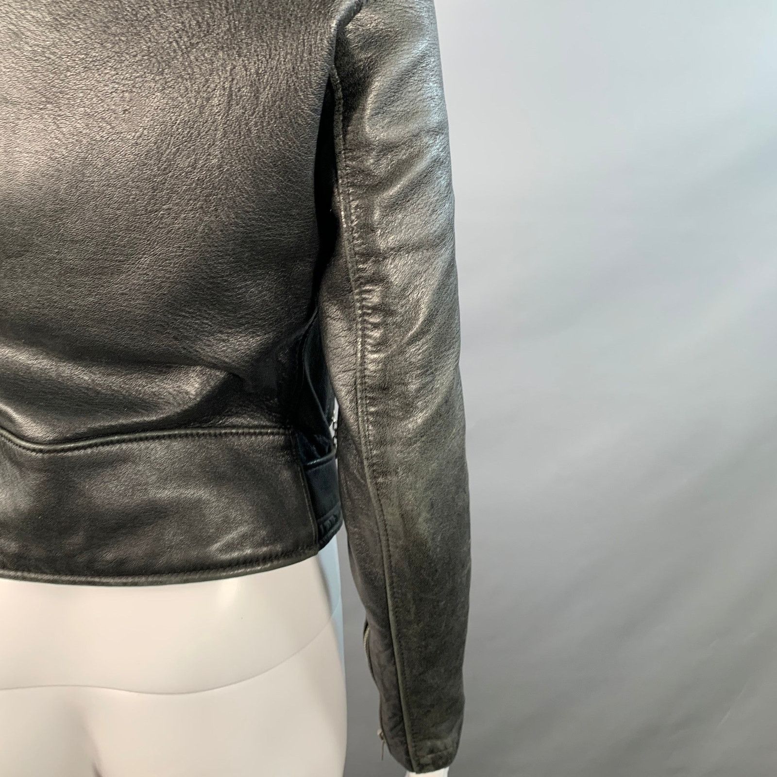 Schott PERFECTO by SCHOTT Size XS Black Leather Motorcycle Jacket Size XS / US 0-2 / IT 36-38 - 5 Thumbnail