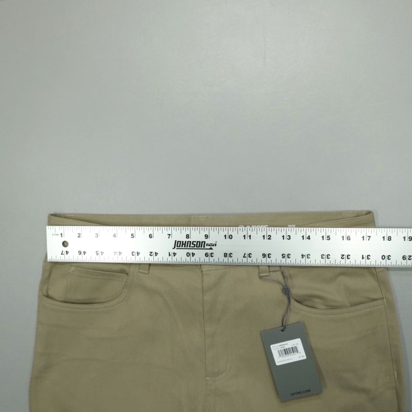 G/FORE G/Fore Cotton 5 Pocket Performance Golf Pants Men's Size 34x32 Dune GMB000016 Size US 34 / EU 50 - 5 Thumbnail