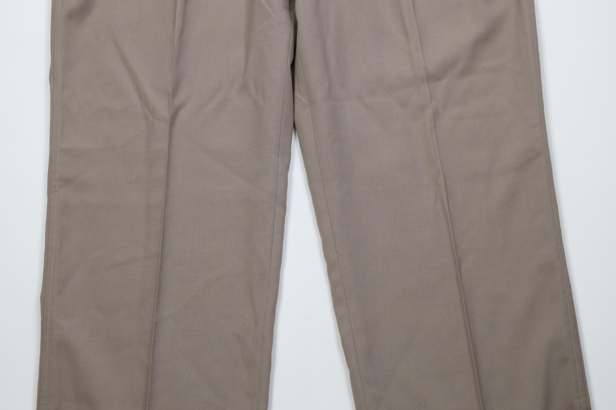 Lands' End Vintage 90s Lands End Knit Wide Leg Chino Pants Beige USA Size US 42 / EU 58 - 3 Thumbnail