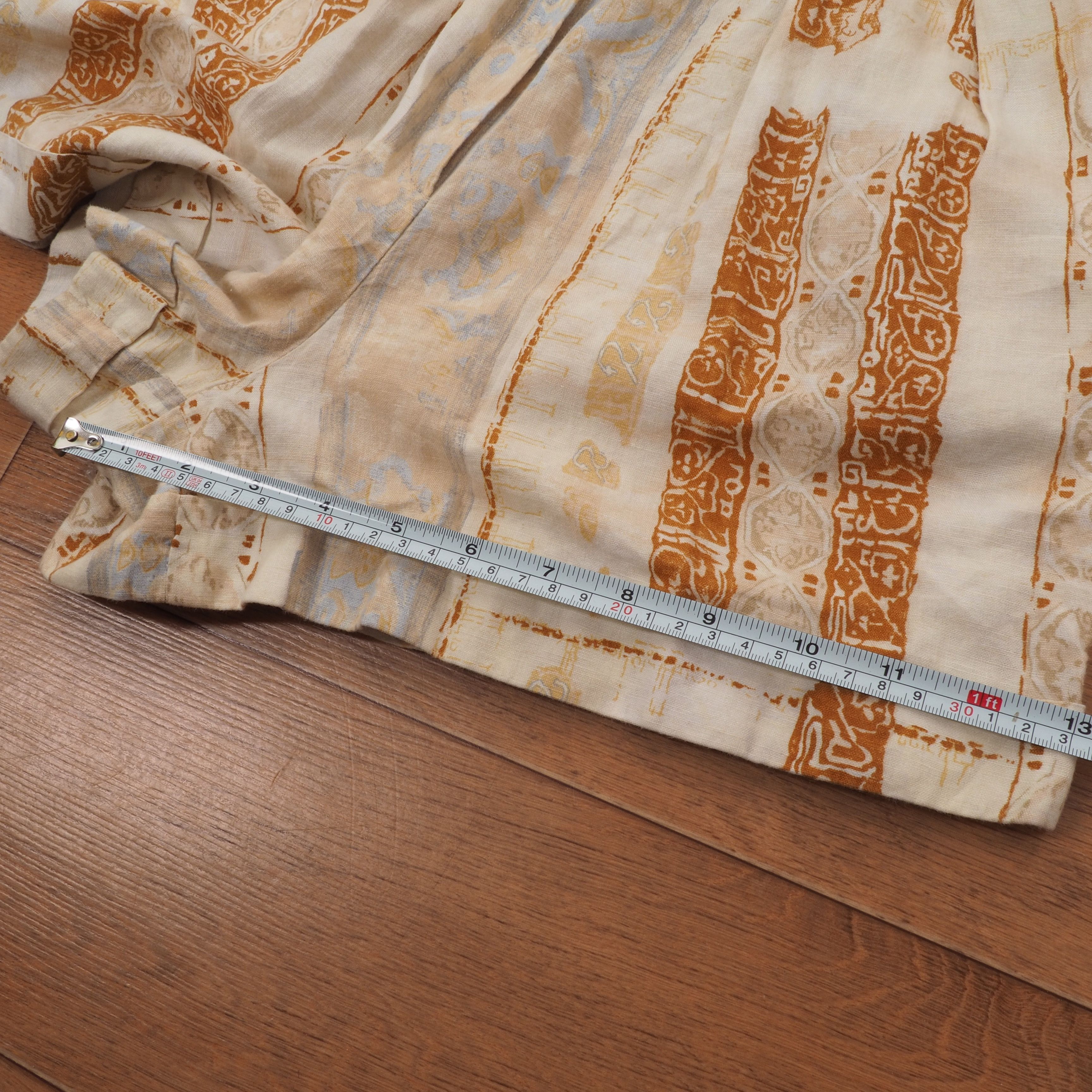 Kenzo × Vintage Kenzo Jungle Vintage Women Pleated Beige Linen Cotton Shorts Size 26" / US 2 / IT 38 - 9 Thumbnail