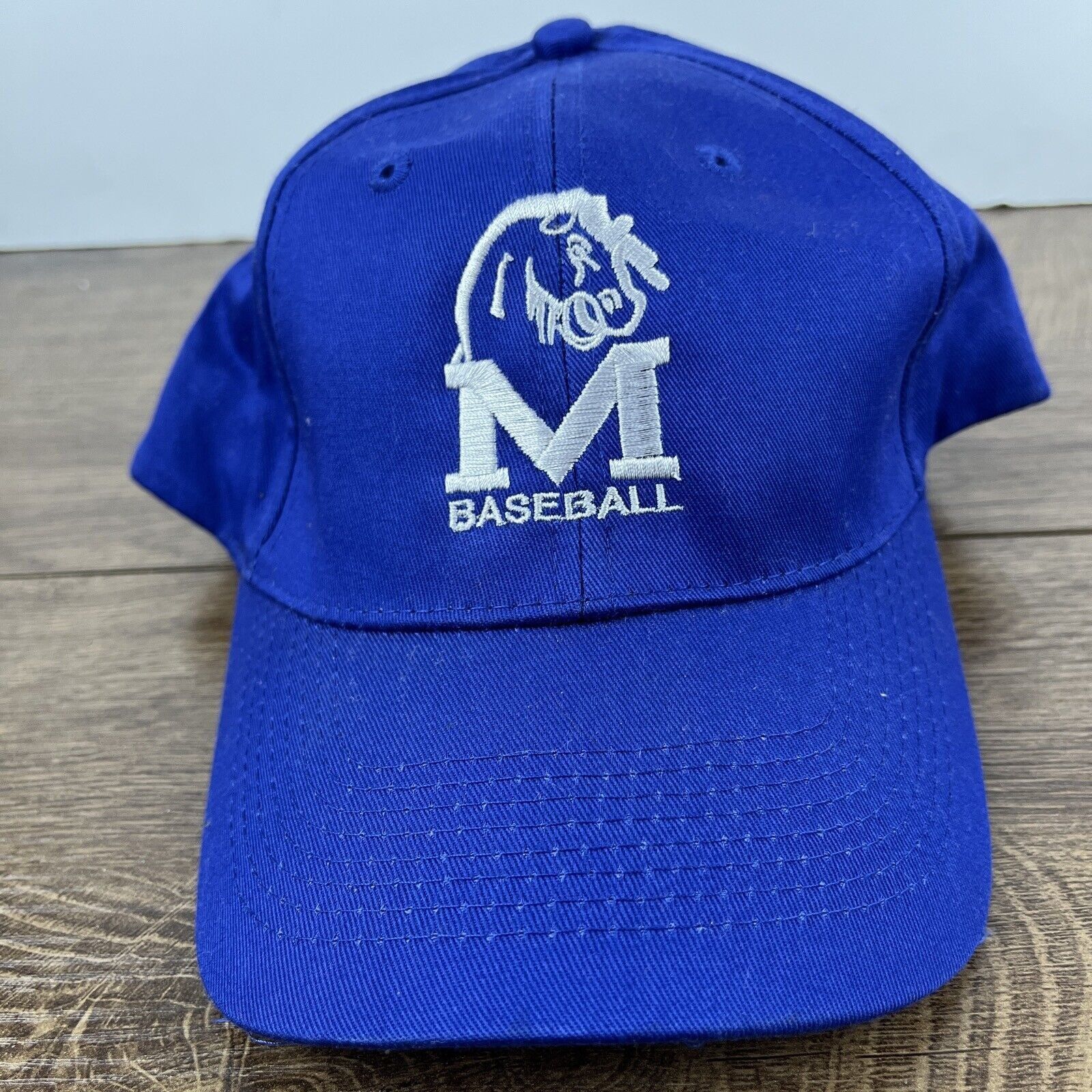 Other Mustangs Baseball Hat Blue Mustangs Hat Adjustable Blue Adul Size ONE SIZE - 3 Thumbnail