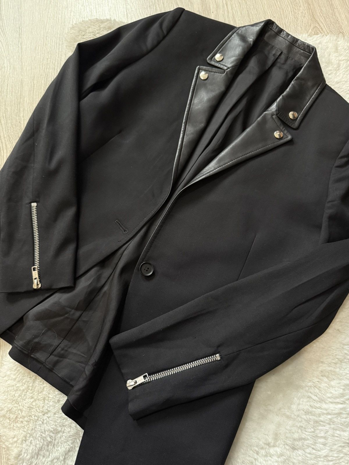 The Kooples The Kooples Blazer with Lambskin Leather Collar Size S / US 4 / IT 40 - 6 Thumbnail