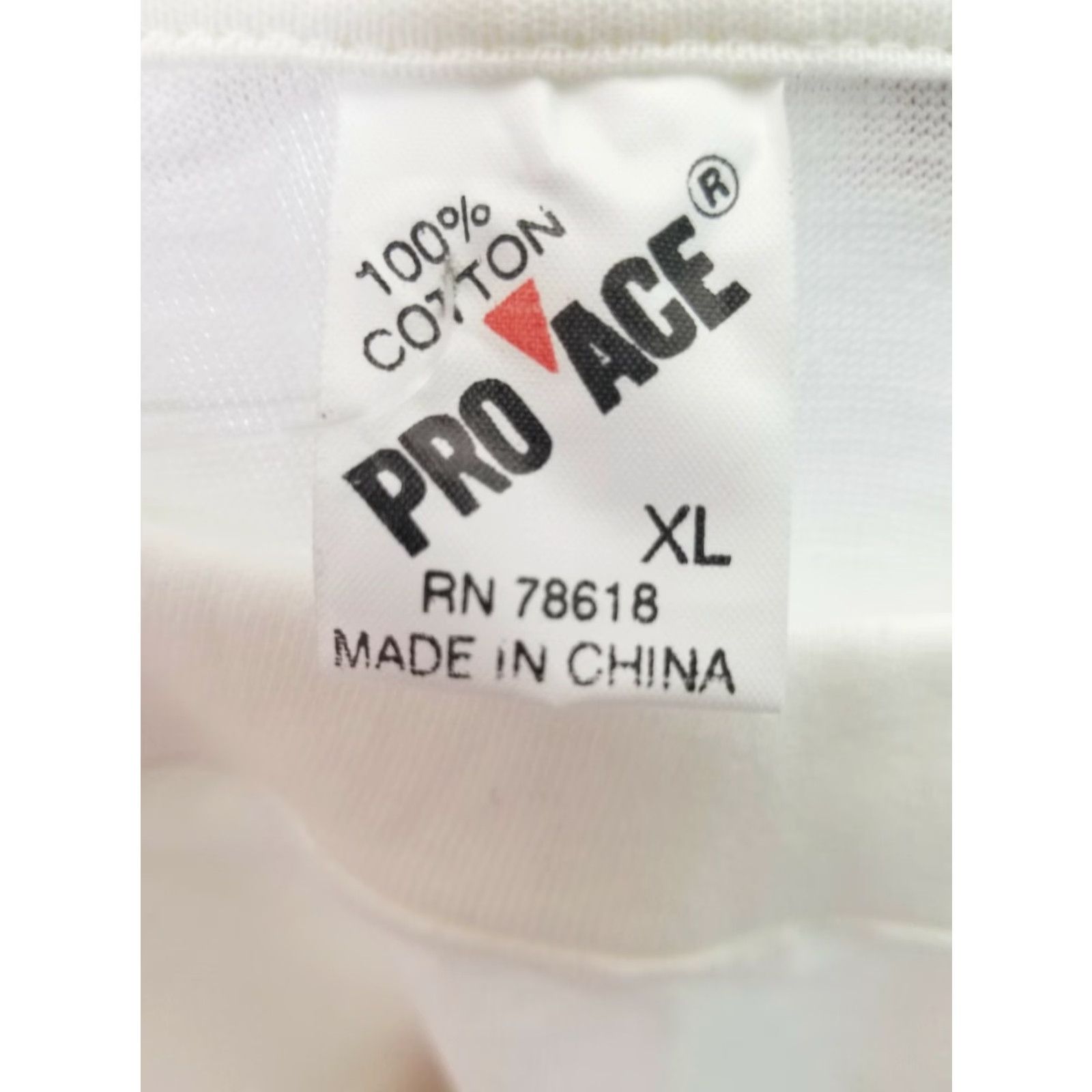 Vintage VINTAGE Pro Ace T-Shirt Shirt XL Mens Glitter 80s White Cotton Short Sleeve Crew Neck Graphic Print Size US XL / EU 56 / 4 - 5 Thumbnail