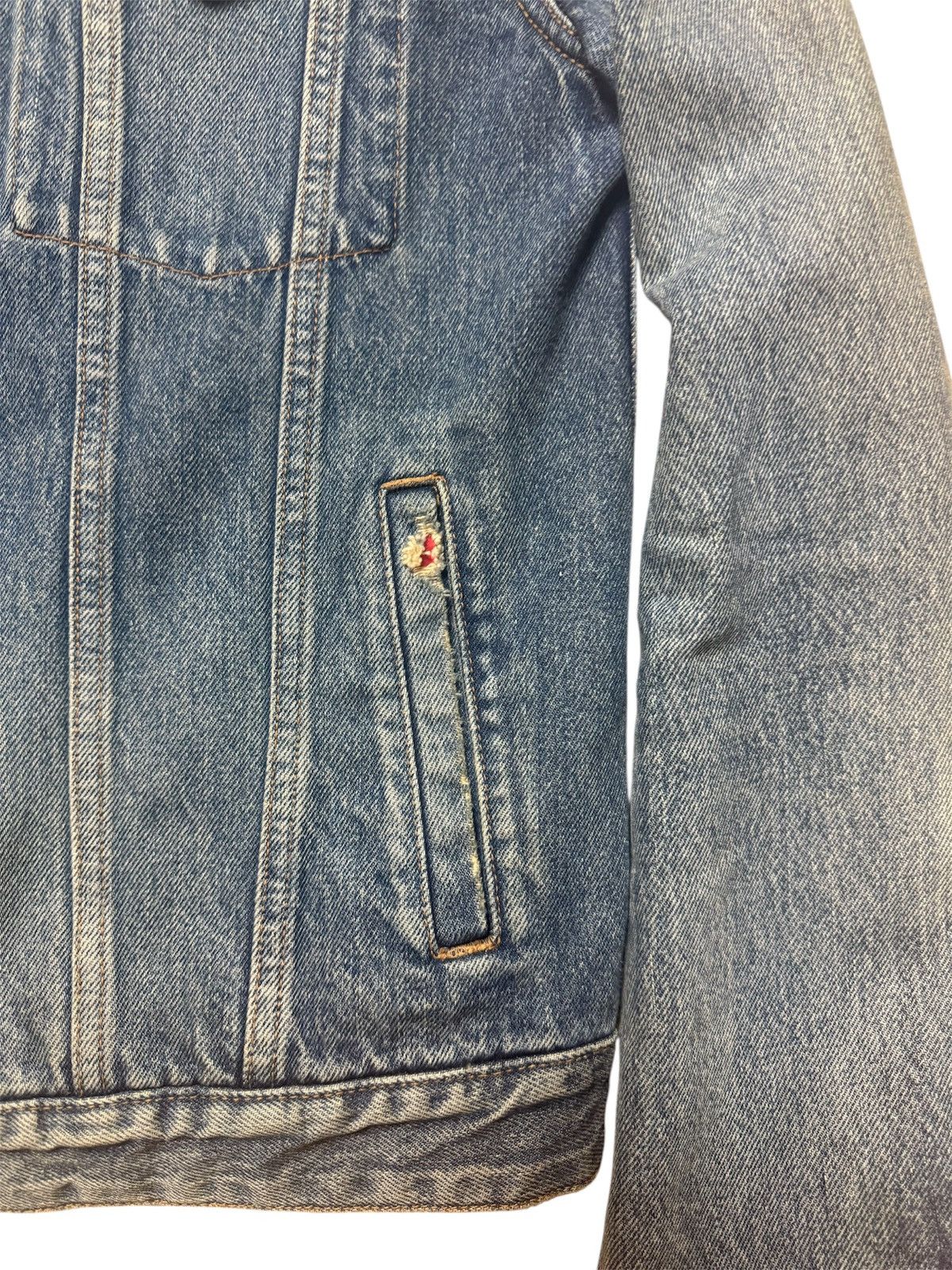 Saint Laurent Paris F/W19 Bandana Distressed Denim Jacket by Anthony Vaccarello Size US L / EU 52-54 / 3 - 4 Thumbnail