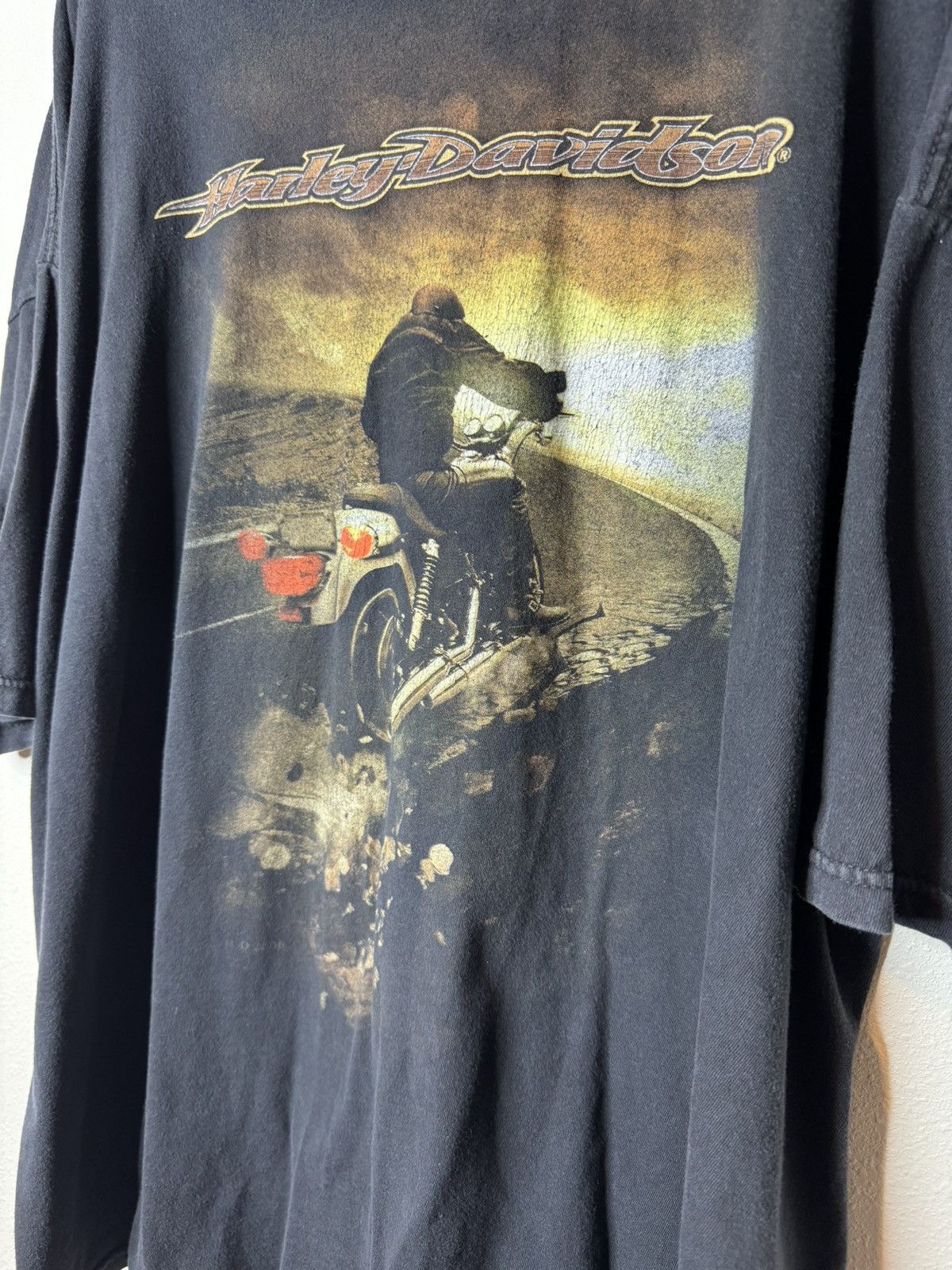 Harley Davidson Vintage 2009 Harley Davidson Florida Flame Eagle Biker Tee Size US XXL / EU 58 / 5 - 3 Thumbnail