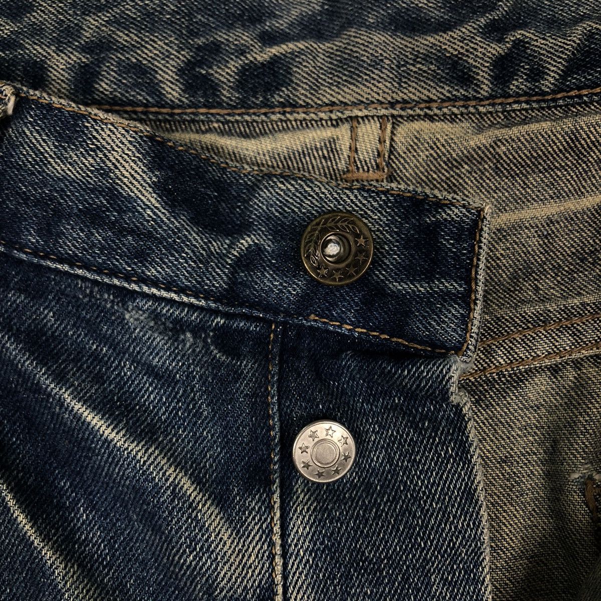 If Six Was Nine 🔥Biker Distressed Denim Jeans Japan Made Size US 34 / EU 50 - 15 Thumbnail