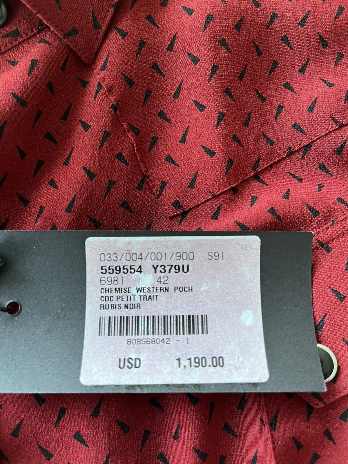 Hedi Slimane × Saint Laurent Paris × Yves Saint Laurent Saint Laurent Runway $1,300 Pure Silk Chemise CDC Shirt Size US L / EU 52-54 / 3 - 6 Thumbnail