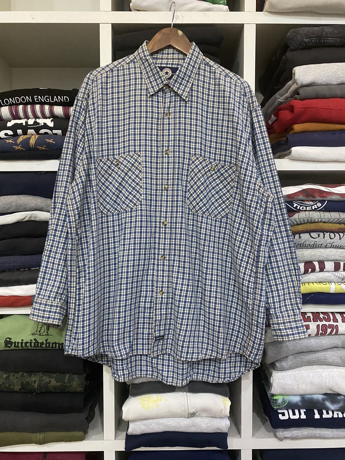 Converse × Flannel × Vintage Vintage Converse Flannel Shirt Size US XXL / EU 58 / 5 - 1 Thumbnail