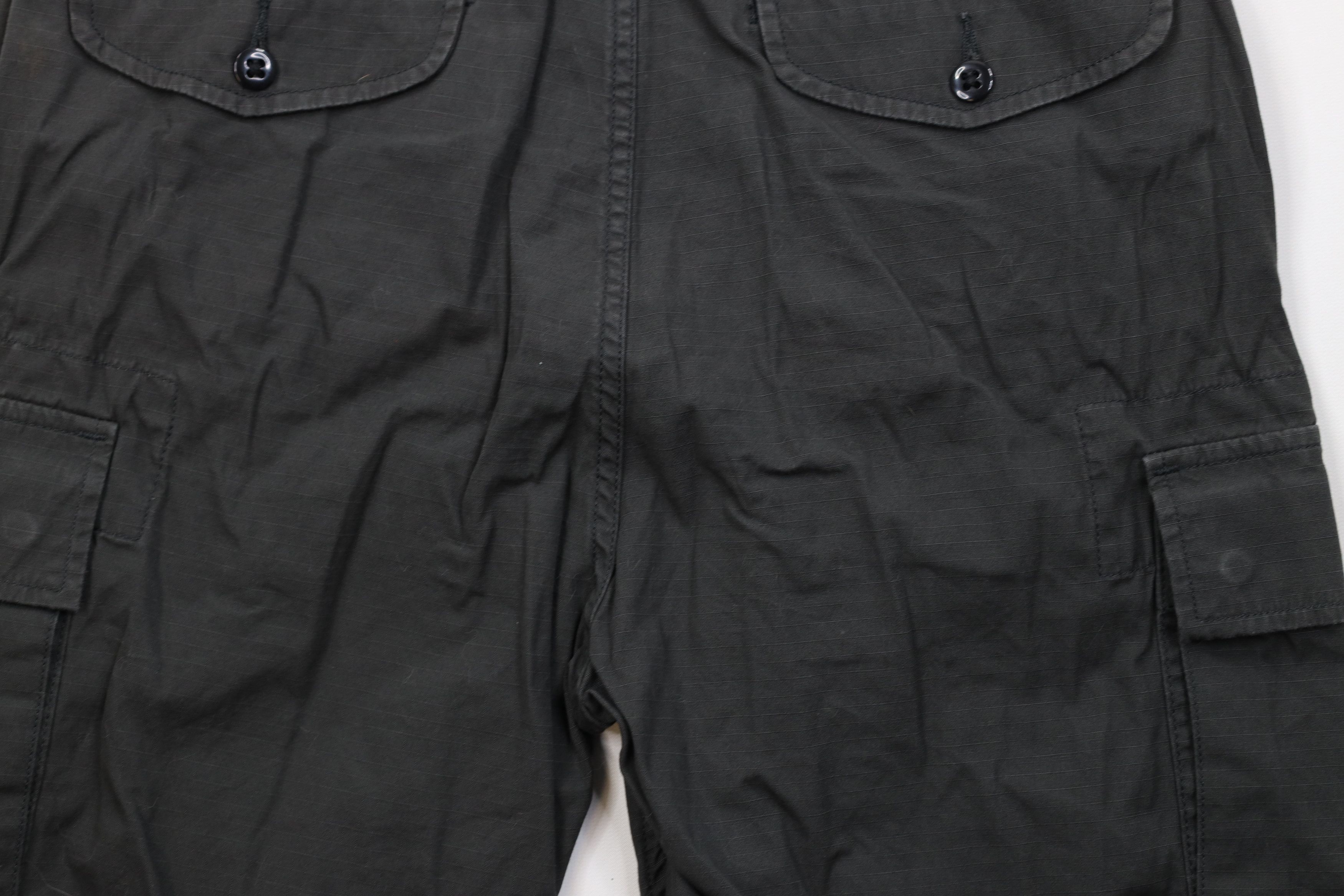 Levi's Vintage Y2K Levis Fit Ripstop Cargo Shorts Dark Gray Cotton Size US 31 - 10 Thumbnail