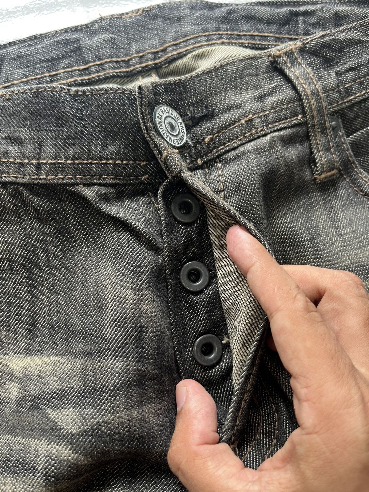 If Six Was Nine Vintage Edge Rupert Claws Punk Gothic Straight Cut Jeans Size US 32 / EU 48 - 11 Thumbnail