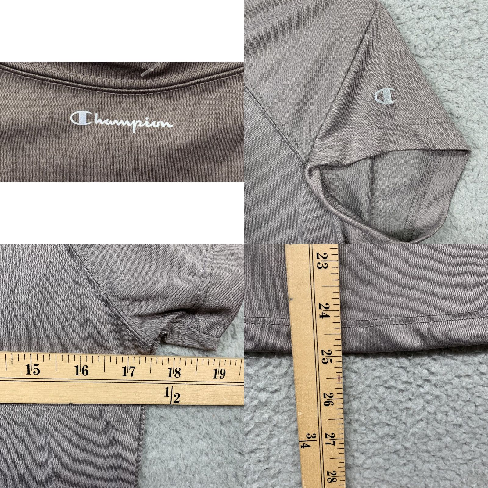 Champion Champion T-Shirt Men’s Medium Athletic V-Neck Gray Logo NWT Performance Size US M / EU 48-50 / 2 - 8 Thumbnail