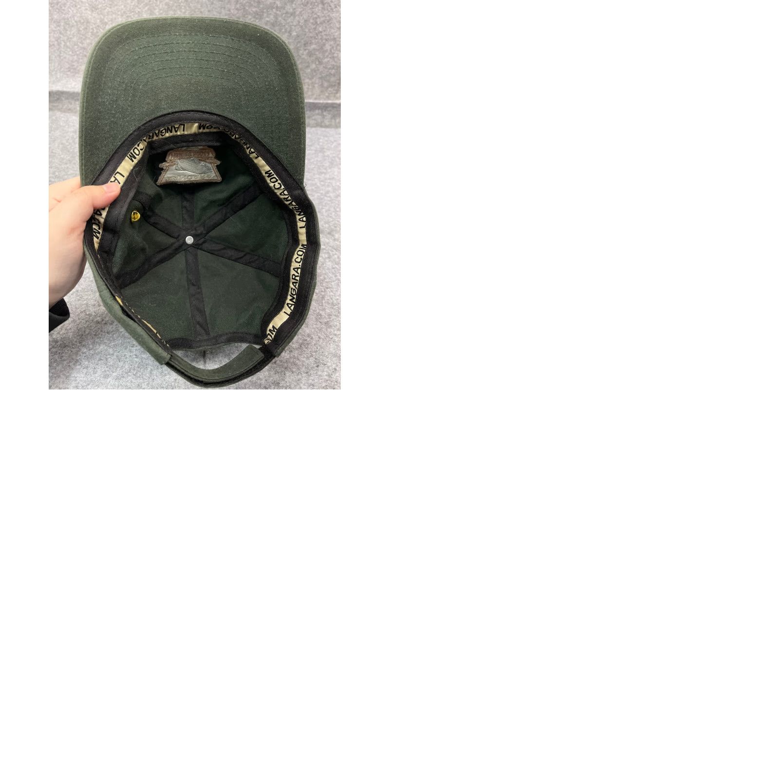 Vintage Langara Langara Fishing Lodge 20 Years Hat Cap Strap Back Adult OS Green Cotton Twill w/ Pin Vintage: No Size ONE SIZE - 9 Thumbnail