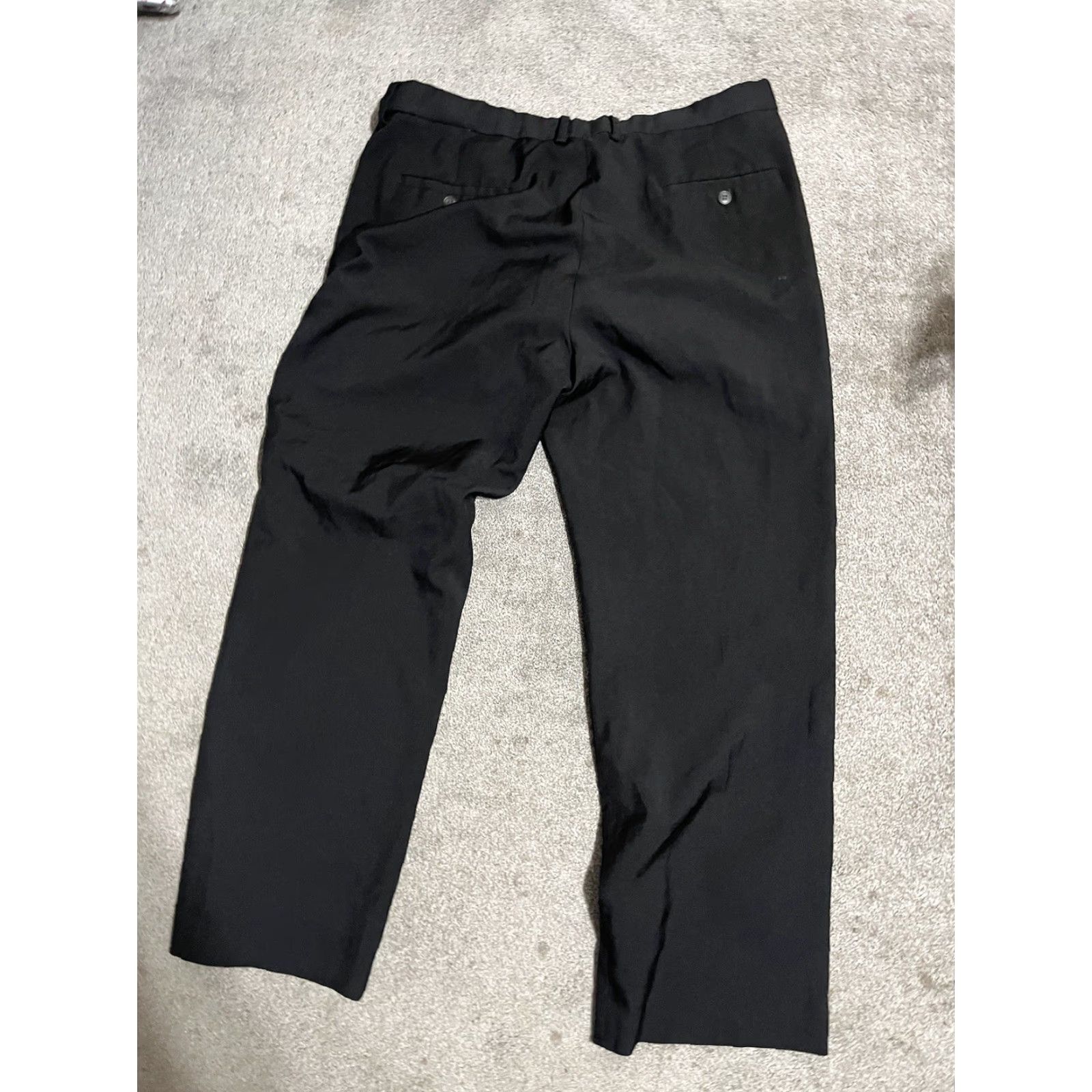 Haggar Haggar Black Flat Front Mens Pants 38x30 Classic Fit Dress Pants Belt Loops Men Size US 38 / EU 54 - 3 Thumbnail