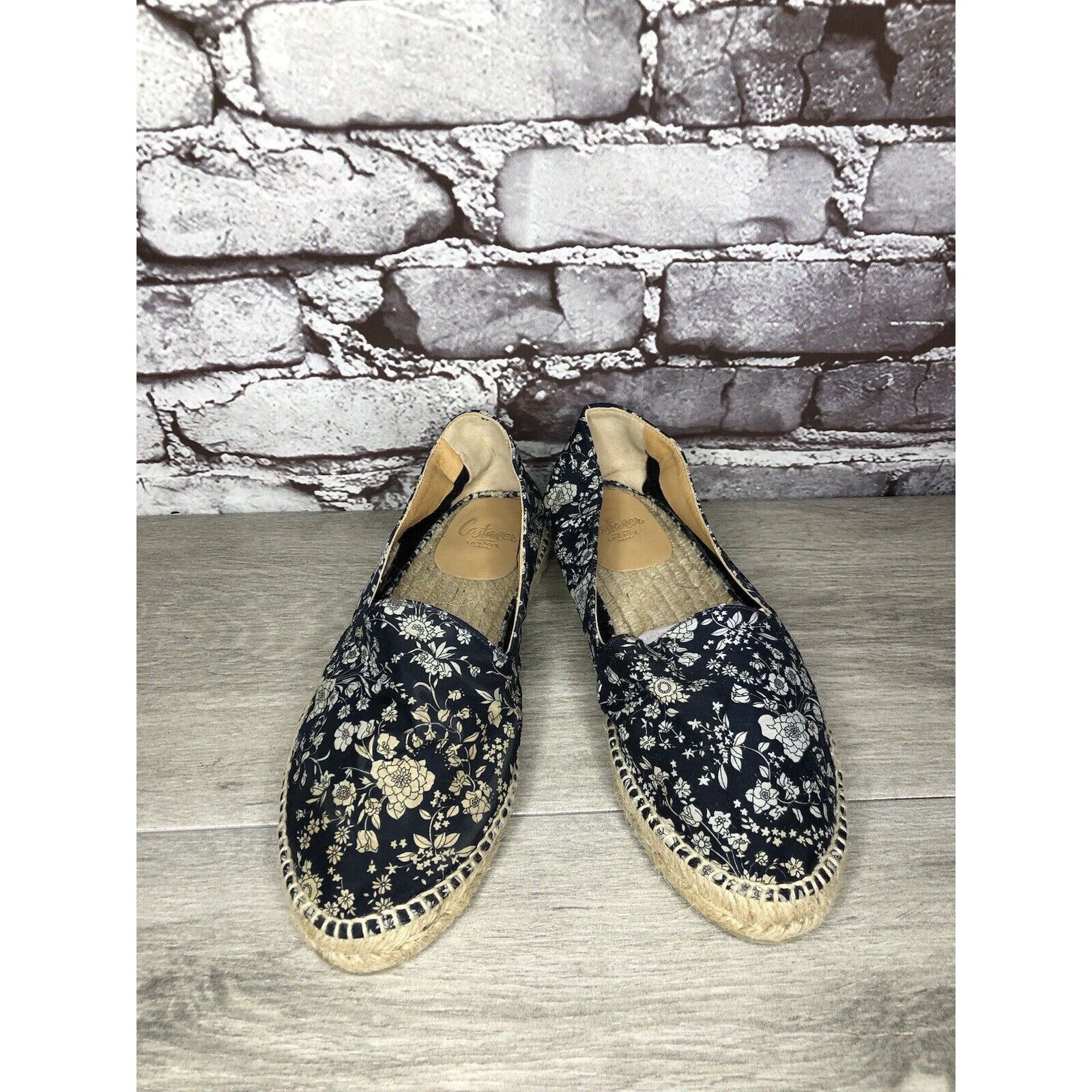 Castaner Castaner Espadrilles Blue Floral Canvas Fabric Slip On Flats Size US 7.5 / IT 37.5 - 11 Thumbnail