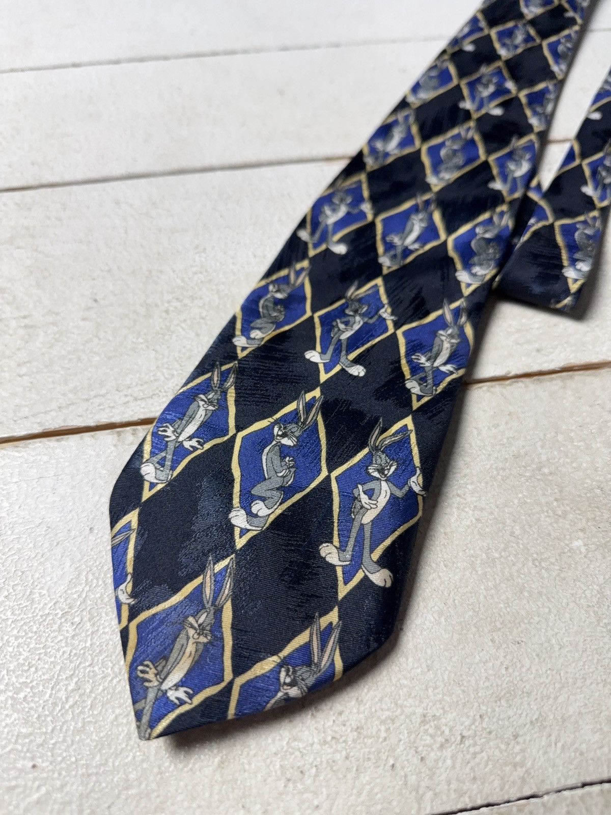 Warner Bros Retro Vintage 1996 USA Looney Tunes Bugs Bunny Novelty Tie Size ONE SIZE - 2 Thumbnail