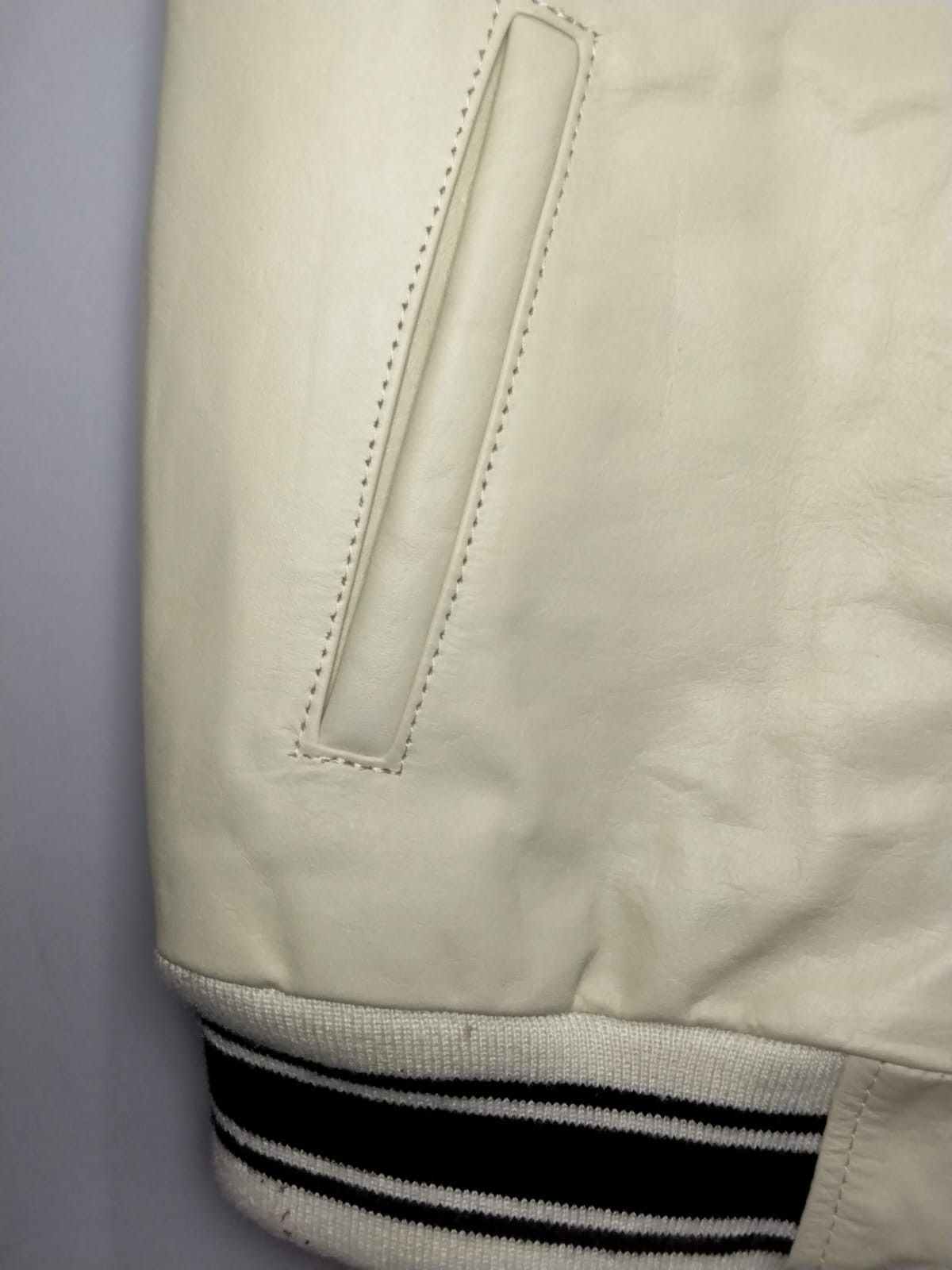 Vintage Wleti Original Beige Sheep Leather Jacket (Unisex) Size US M / EU 48-50 / 2 - 11 Thumbnail