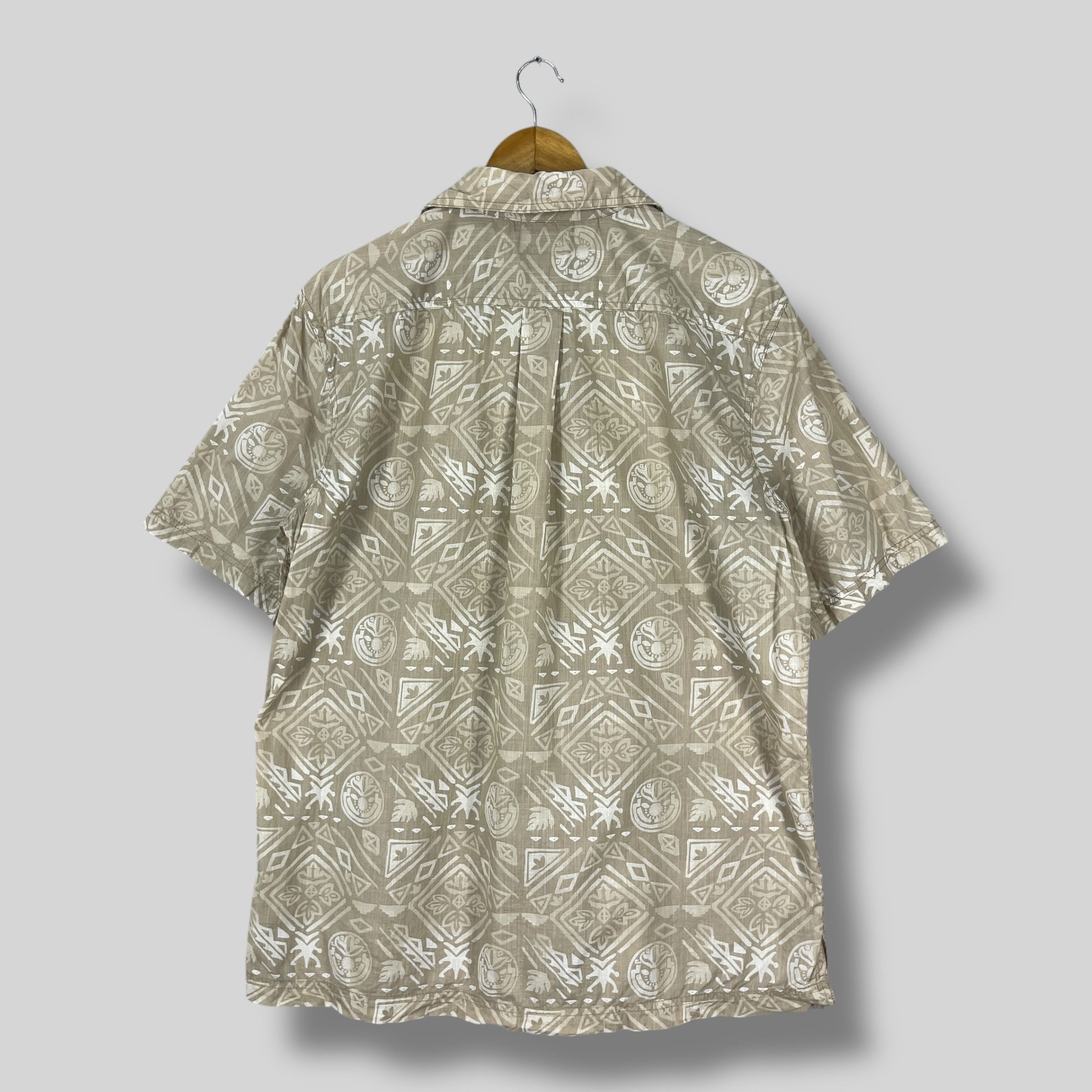 Croft & Barrow Vintage Native Tribal Tattoo Flower Motive Hawaii Shirt Size US L / EU 52-54 / 3 - 8 Thumbnail