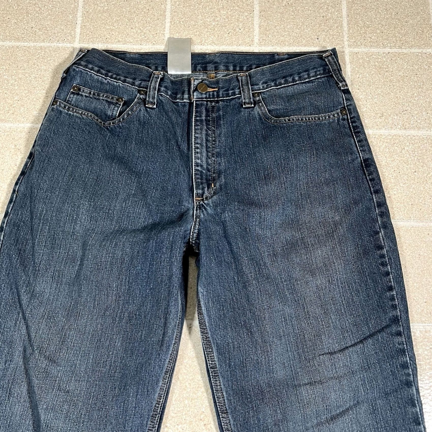 Carhartt Carhartt Jeans Denim Relaxed Fit 34x32 Men Blue 101483-968 Regular Straight Denim Inseam 32 Size US 34 / EU 50 - 4 Thumbnail