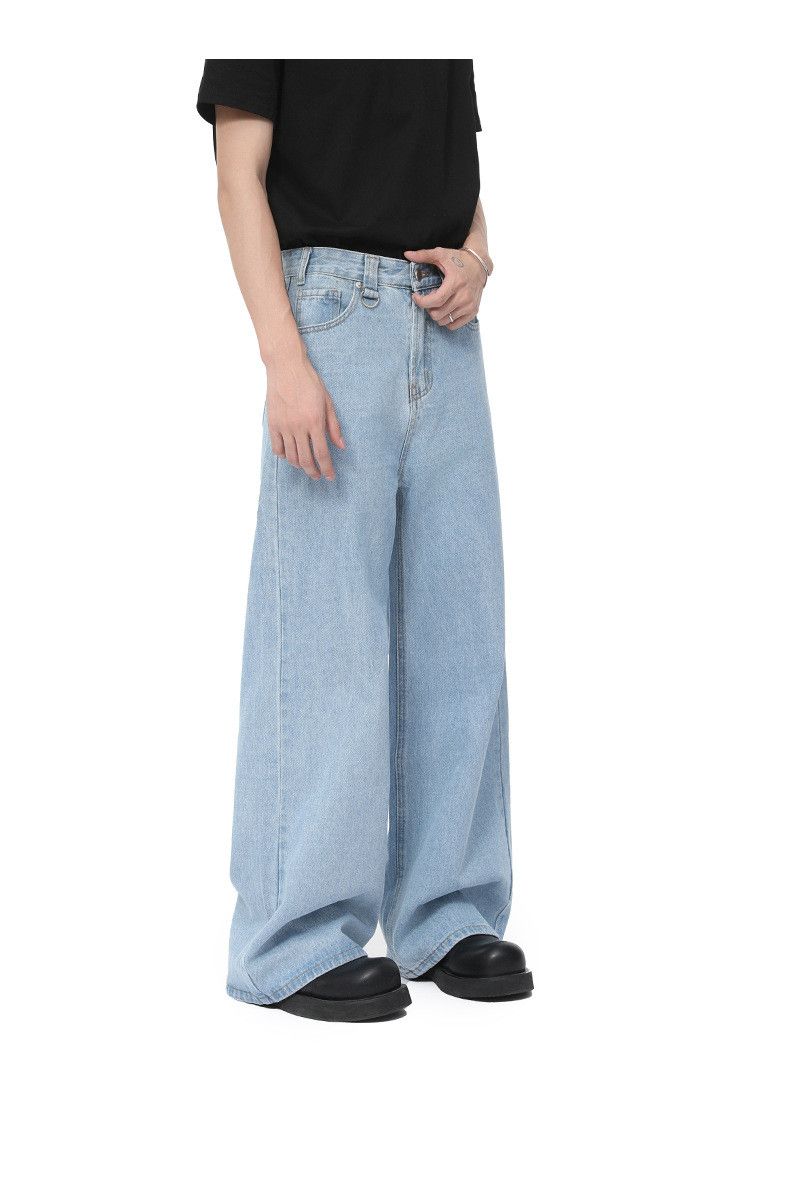 Japanese Brand Men's Cleanfit High Street Wide-Leg Loose Straight-Leg Jeans Size US 32 / EU 48 - 5 Thumbnail
