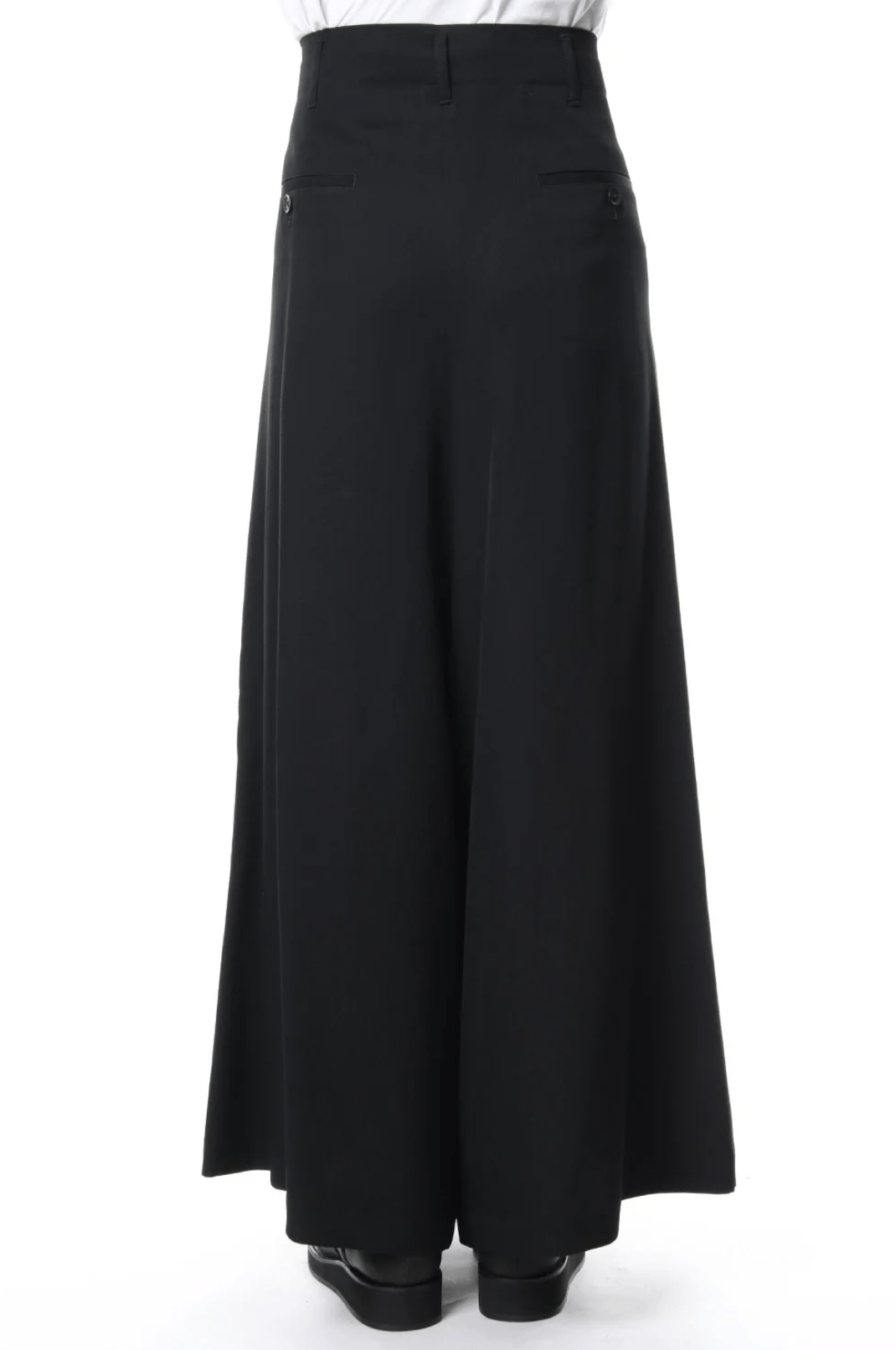 Yohji Yamamoto Yohji Yamamoto Pour Homme W/GABARDINE Flare Wide Pants Black Size US 28 / EU 44 - 5 Thumbnail