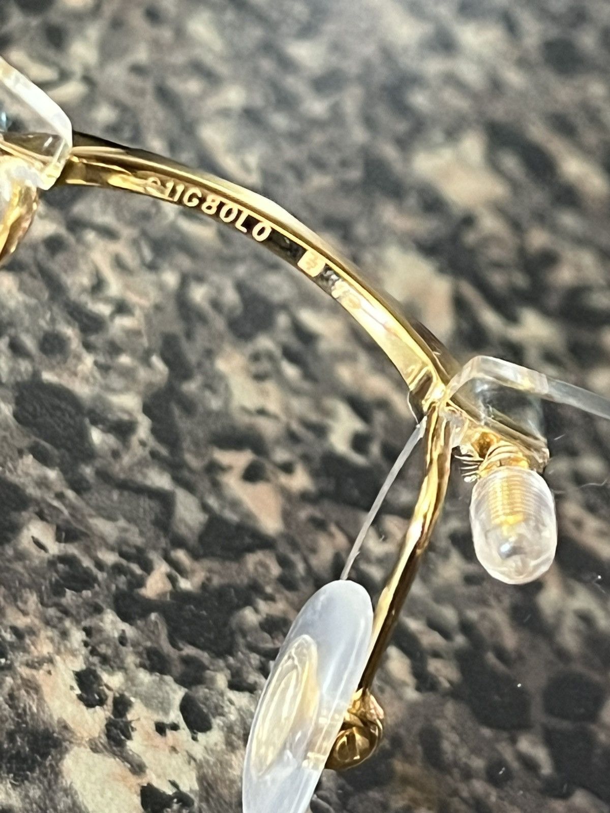 Vintage Vintage gold square glasses Size 46 - 8 Thumbnail