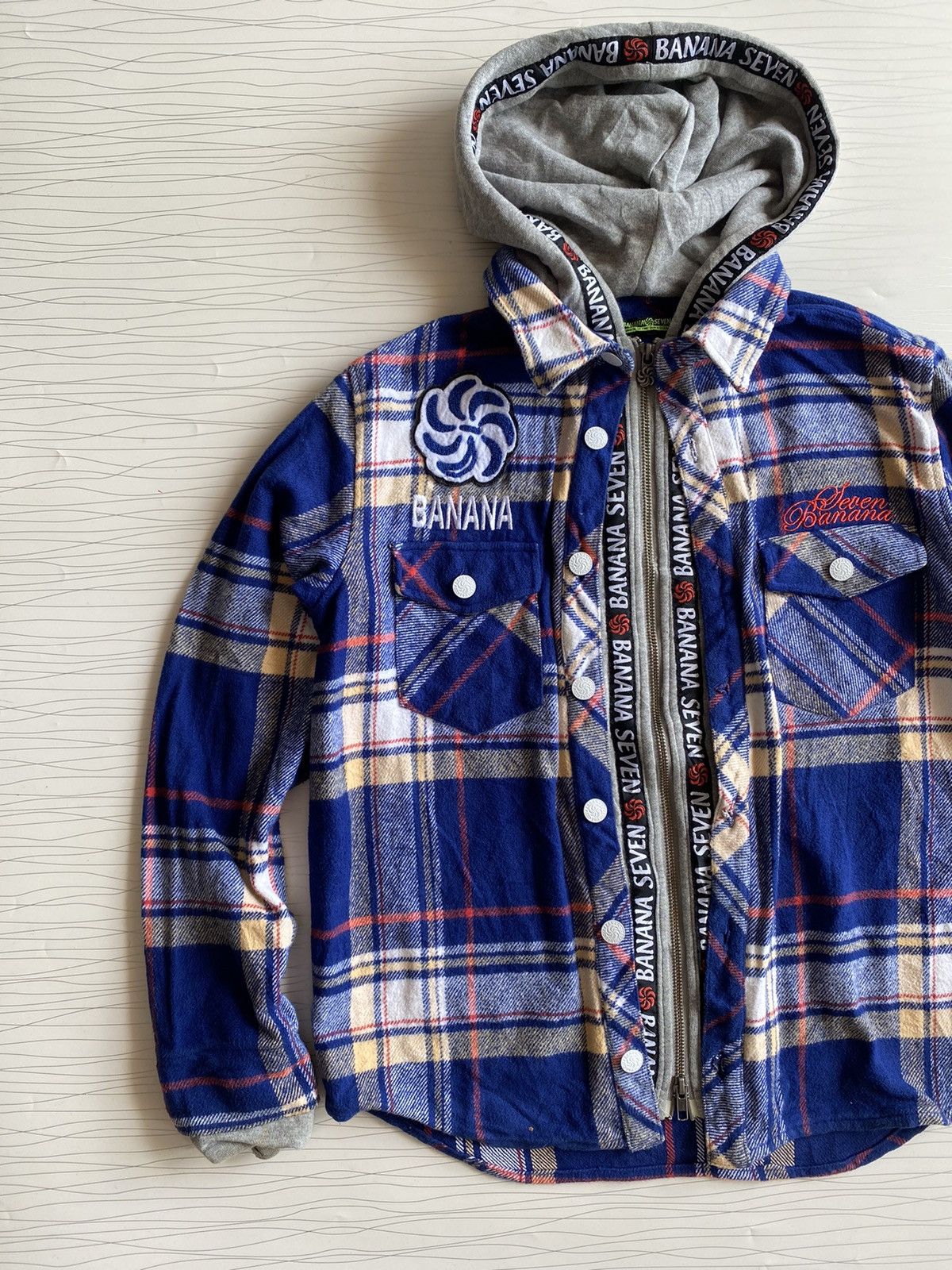 Banana Republic × Vintage BANANA SEVEN DOUBLE LAYER FLANER HOODIE Size US M / EU 48-50 / 2 - 4 Thumbnail